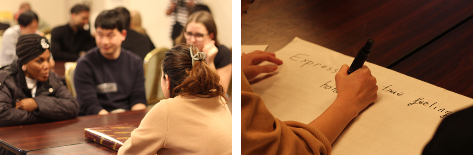 左:レビューセッションでの対話/右:グラウンドルール案への落とし込み