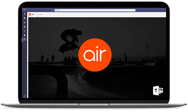 Screen showing air within Teams