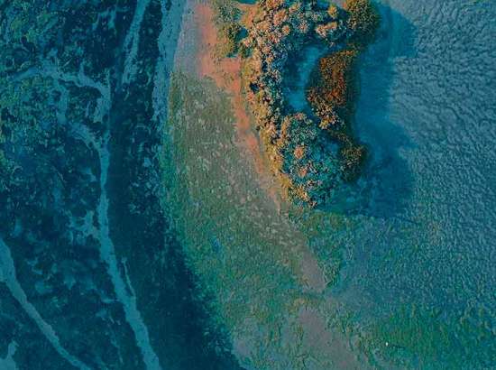 blue water and island