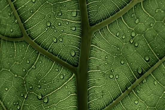 Green leaf close up
