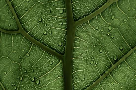 Green leaf close up