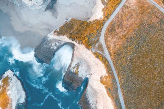Land from above