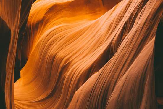 Orange waving rocks