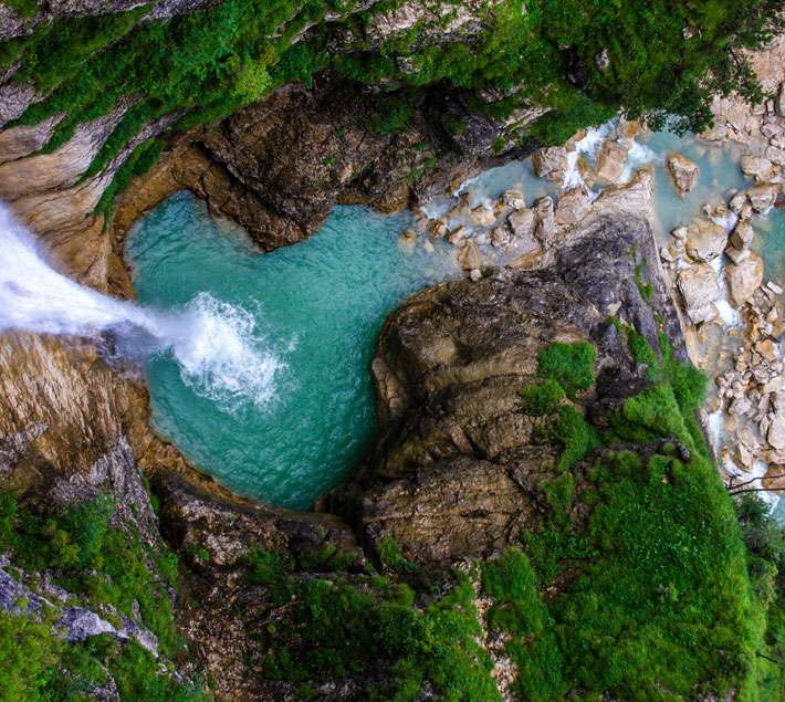 Waterfall from above