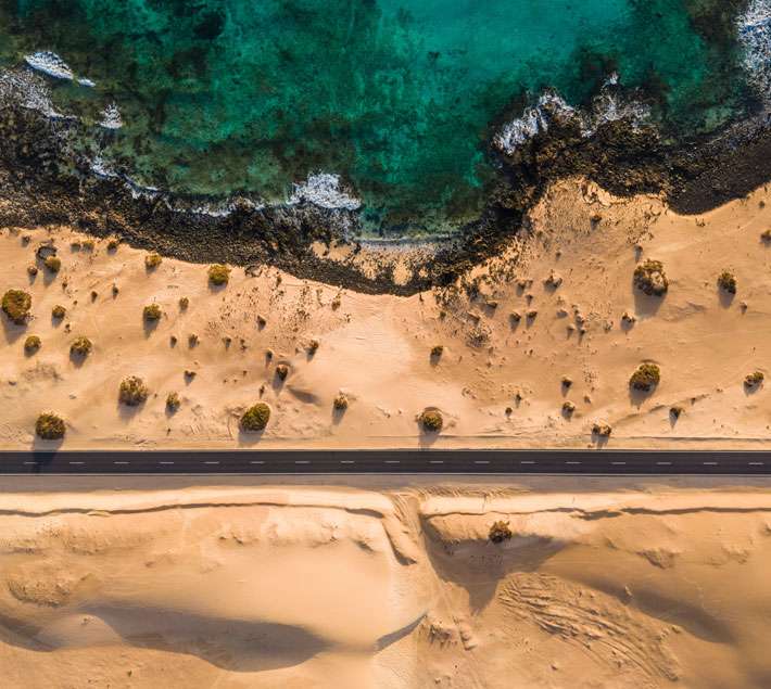 Road by the coast