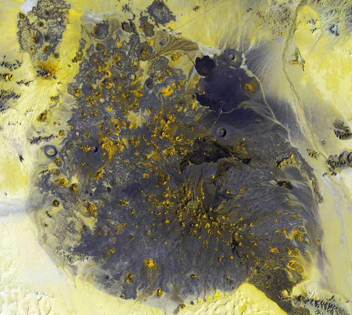 Yellow and grey earth from above