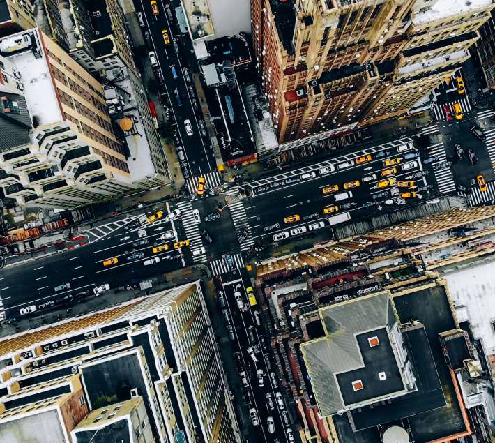 una città dall'alto connessioni