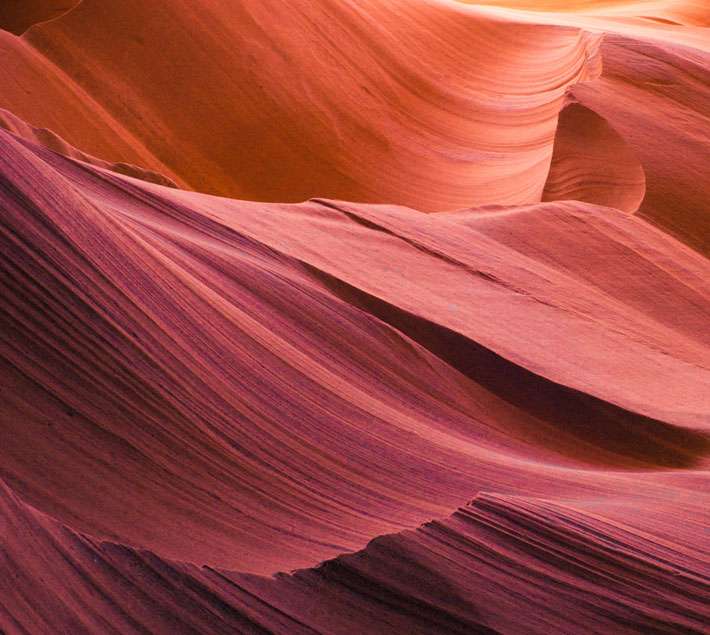 Aerial view of red sand in a desert