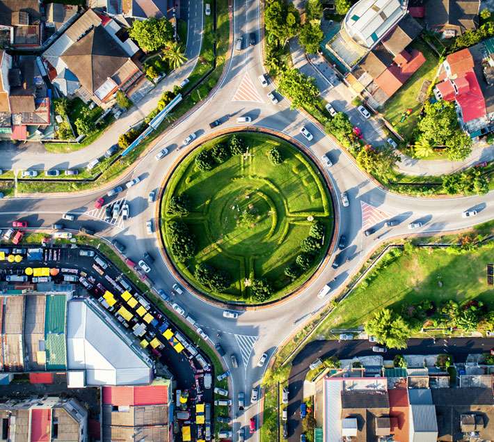 Roundabout from above