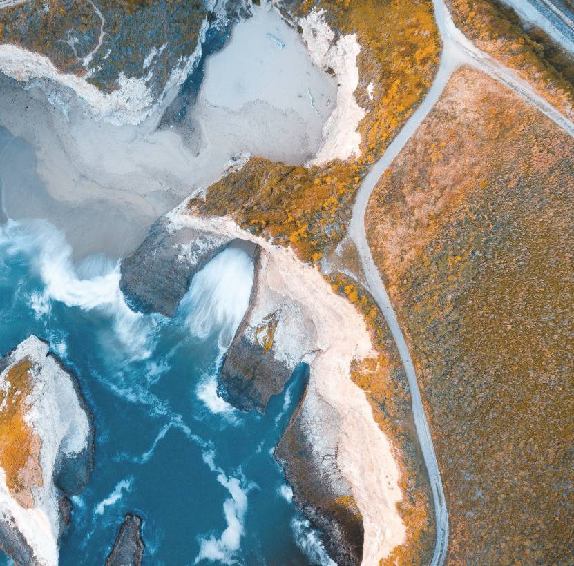 Land from above