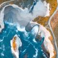 Aerial photo of a beach scene