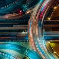 Moving traffic on bridge